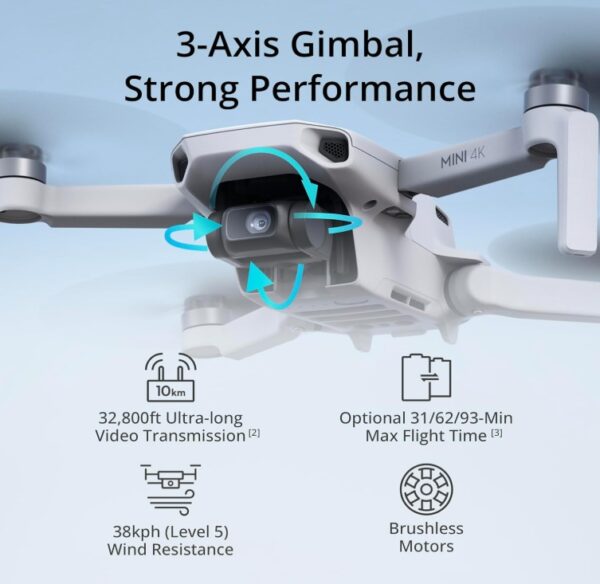 DJI Mini 4K, Dron con Cámara 4K UHD Para Adultos - Imagen 3