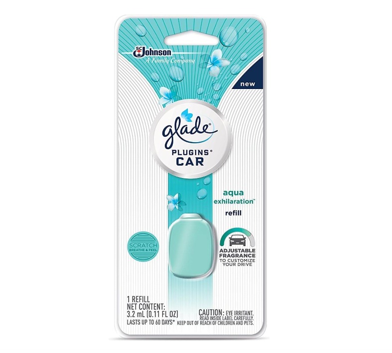 Glade Plugins – Recambio de coche – Aqua Exhilaration – Peso neto 0.1 fl oz (0.11 onzas líquidas).